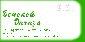 benedek darazs business card