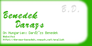 benedek darazs business card